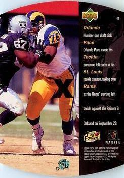 1998 SPx - Steel #43 Orlando Pace Back