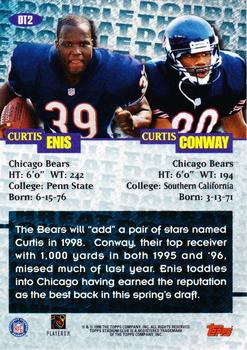 1998 Stadium Club - Double Threat #DT2 Curtis Conway / Curtis Enis Back