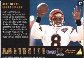 1995 Action Packed Rookies & Stars #47 Jeff Blake Back