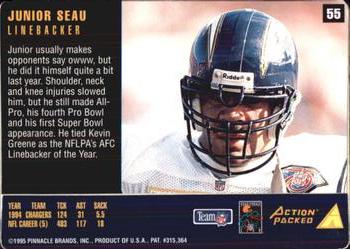 1995 Action Packed Rookies & Stars #55 Junior Seau Back