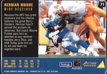 1995 Action Packed Rookies & Stars #71 Herman Moore Back