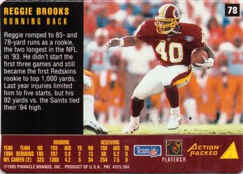 1995 Action Packed Rookies & Stars #78 Reggie Brooks Back