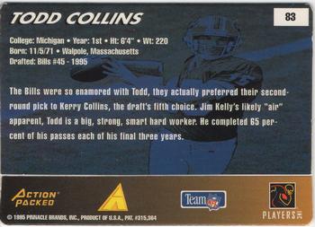 1995 Action Packed Rookies & Stars #83 Todd Collins Back