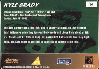 1995 Action Packed Rookies & Stars #94 Kyle Brady Back