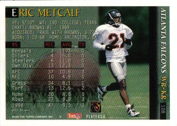 1995 Bowman #108 Eric Metcalf Back