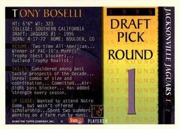 1995 Bowman #2 Tony Boselli Back