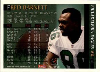 1995 Bowman #33 Fred Barnett Back
