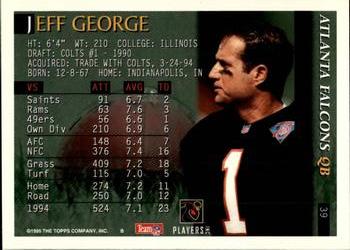 1995 Bowman #39 Jeff George Back