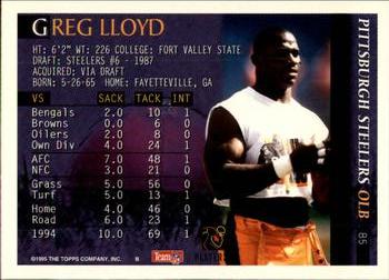 1995 Bowman #85 Greg Lloyd Back