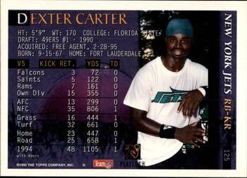 1995 Bowman #125 Dexter Carter Back