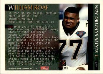 1995 Bowman #129 Willie Roaf Back