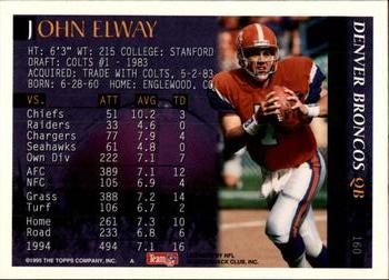 1995 Bowman #160 John Elway Back