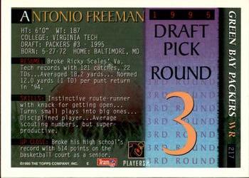 1995 Bowman #217 Antonio Freeman Back