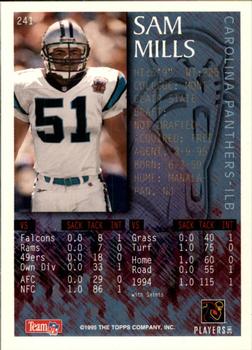 1995 Bowman #241 Sam Mills Back
