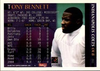 1995 Bowman #261 Tony Bennett Back