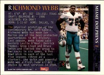 1995 Bowman #347 Richmond Webb Back