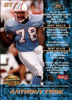 1995 Bowman's Best #35 Anthony Cook Back