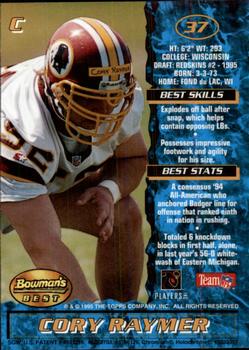 1995 Bowman's Best #37 Cory Raymer Back