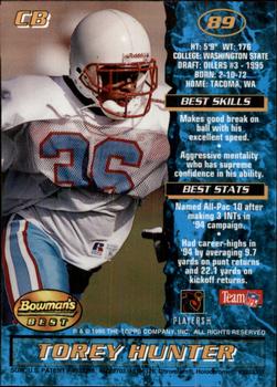 1995 Bowman's Best #89 Torey Hunter Back