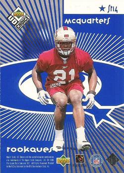 1998 UD Choice - StarQuest/RookQuest Blue #SR14 Steve Young / R.W. McQuarters Back