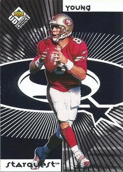 1998 UD Choice - StarQuest/RookQuest Blue #SR14 Steve Young / R.W. McQuarters Front