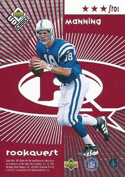 1998 UD Choice - StarQuest/RookQuest Red #SR01 John Elway / Peyton Manning Back