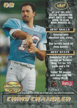 1995 Bowman's Best - Refractors #42 Chris Chandler Back