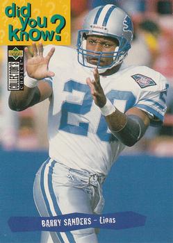1995 Collector's Choice #31 Barry Sanders Front