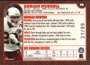 1999 Bowman - Gold #79 Adrian Murrell Back