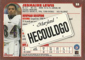 1999 Bowman - Interstate #55 Jermaine Lewis Back