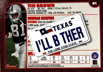 1999 Bowman - Interstate #61 Tim Brown Back