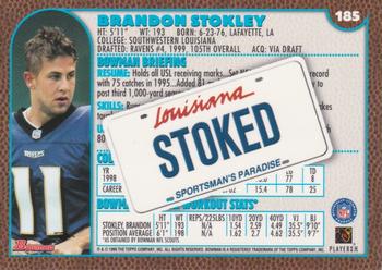 1999 Bowman - Interstate #185 Brandon Stokley Back