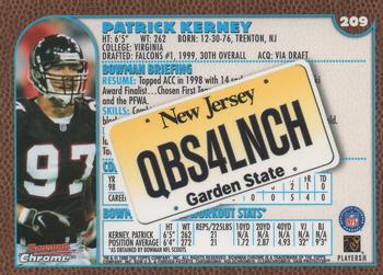 1999 Bowman - Interstate #209 Patrick Kerney Back