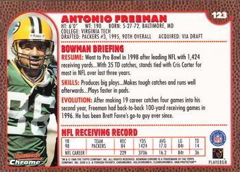 1999 Bowman Chrome - Gold #123 Antonio Freeman Back
