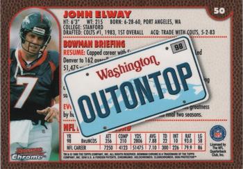 1999 Bowman Chrome - Interstate #50 John Elway Back