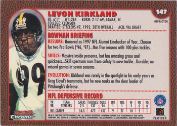 1999 Bowman Chrome - Refractors #147 Levon Kirkland Back