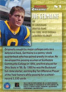 1999 Bowman Chrome - Stock in the Game #S1 Joe Germaine Back