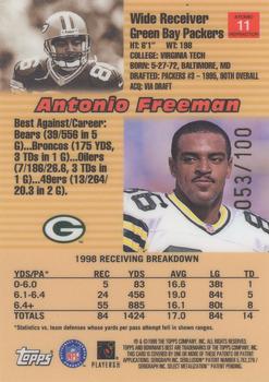 1999 Bowman's Best - Atomic Refractors #11 Antonio Freeman Back