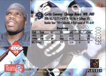 1995 Collector's Edge #31 Curtis Conway Back