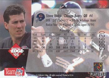 1995 Collector's Edge #35 Steve Walsh Back