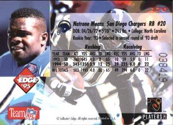 1995 Collector's Edge #170 Natrone Means Back