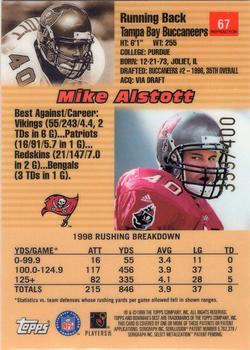 1999 Bowman's Best - Refractors #67 Mike Alstott Back