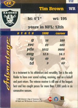 1999 Collector's Edge Advantage - Millennium Collection Red #112 Tim Brown Back