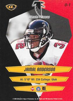 1999 Collector's Edge Advantage - Overture #O-1 Jamal Anderson Back