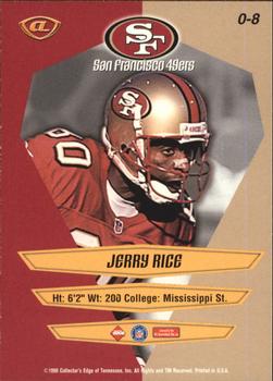 1999 Collector's Edge Advantage - Overture #O-8 Jerry Rice Back