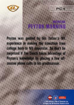 1999 Collector's Edge Advantage - Prime Connection #PC4 Peyton Manning Back