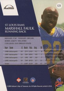 1999 Collector's Edge First Place - Millennium Collection Blue #121 Marshall Faulk Back