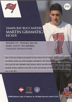 1999 Collector's Edge First Place - Millennium Collection Blue #195 Martin Gramatica Back