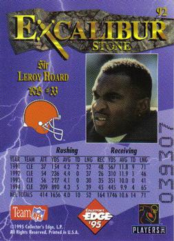 1995 Collector's Edge Excalibur #92 Leroy Hoard Back