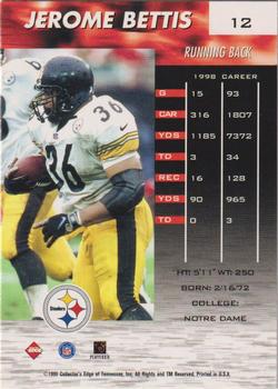 1999 Collector's Edge Fury - Millennium Collection Red #12 Jerome Bettis Back